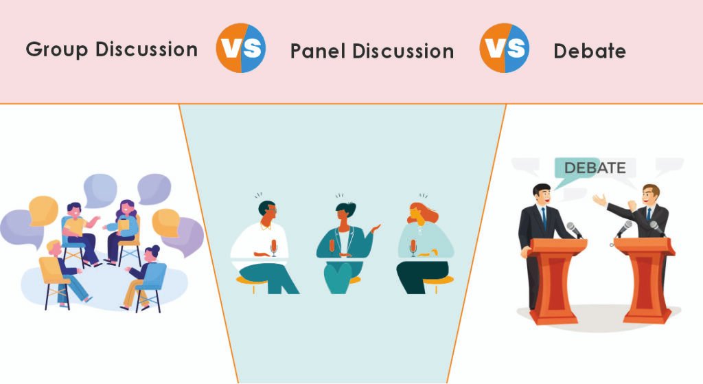 Difference Between Group Discussions, Panel Discussions and Debates