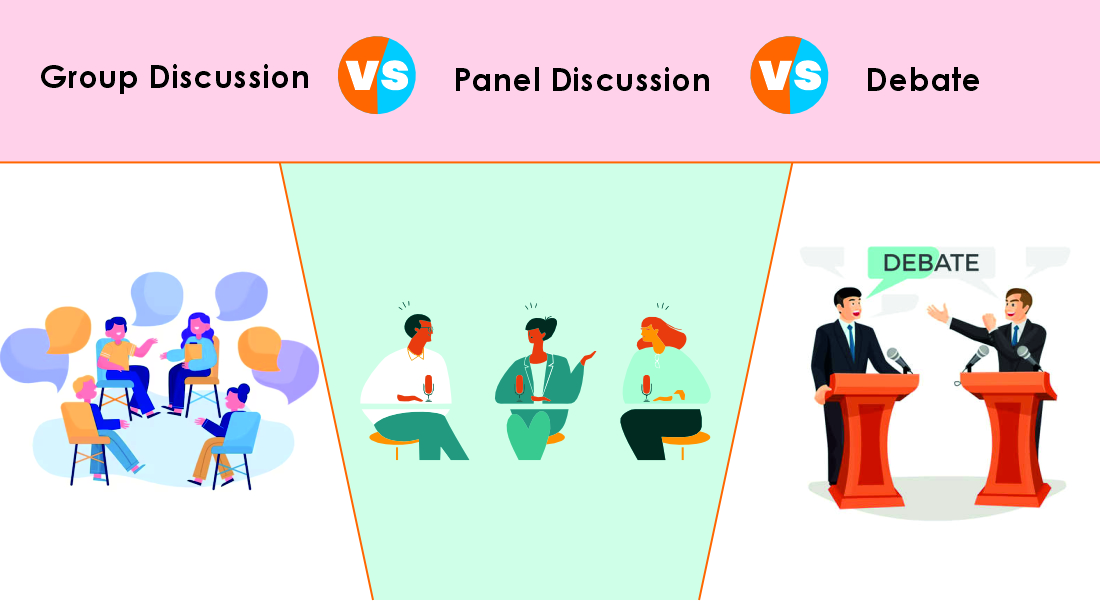 Difference Between Group Discussion, Panel Discussion and Debate