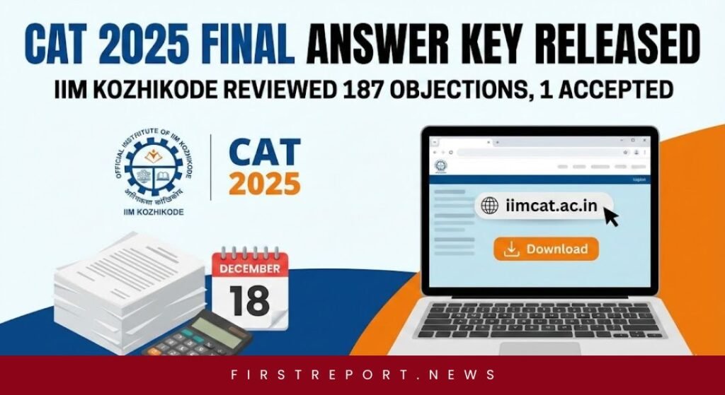CAT 2025 Final Answer Key Out: 187 Objections Reviewed, 1 Accepted