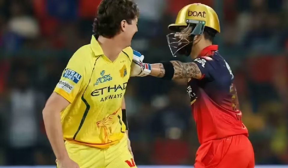 RCB vs CSK IPL 2026 players confrontation at M Chinnaswamy Stadium Bengaluru