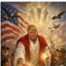 Donald Trump AI image as Jesus Christ posted on Truth Social during Pope Leo clash