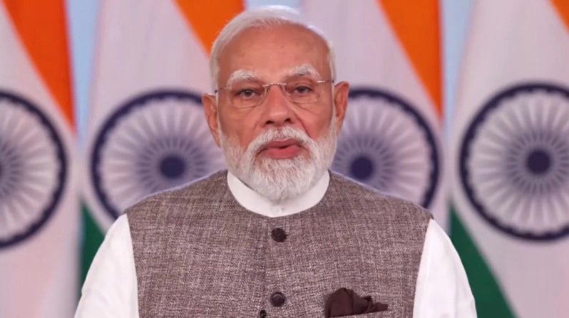Narendra Modi addressing the nation after Women’s Reservation Bill setback