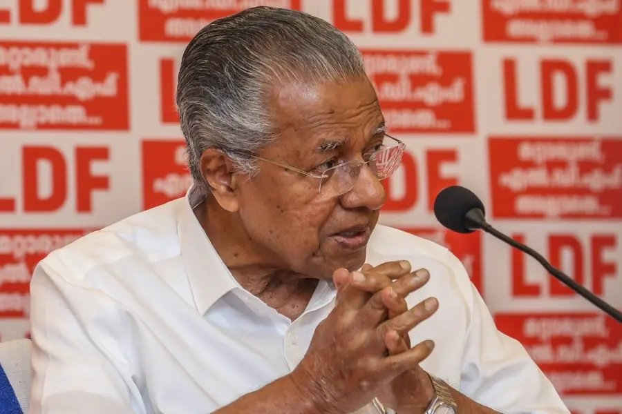 Former Kerala CM Pinarayi Vijayan speaks during a CPI(M) event amid the ongoing ED probe in the CMRL case.