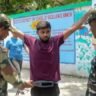 Security personnel conduct checks amid heightened preparations for the NEET-UG re-exam following the paper leak controversy.