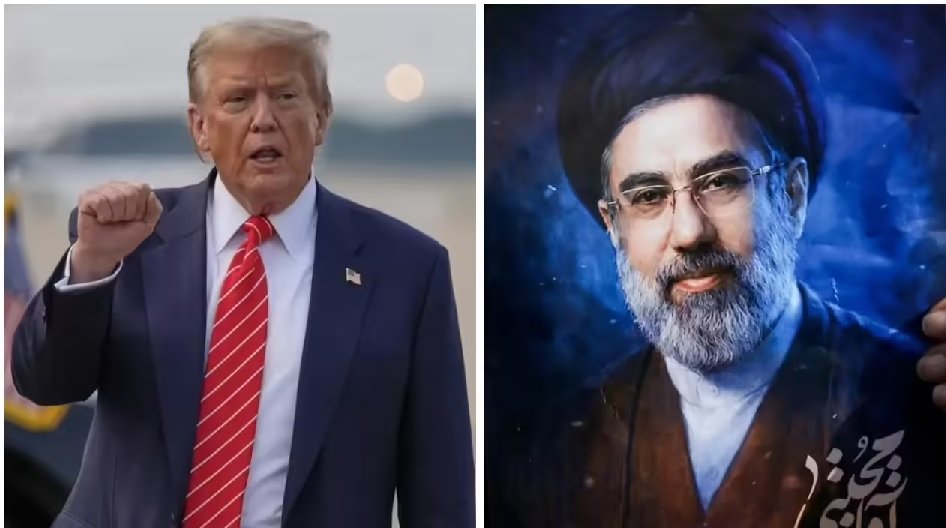 U.S. President Donald Trump alongside an Iranian official during ongoing ceasefire and nuclear negotiations