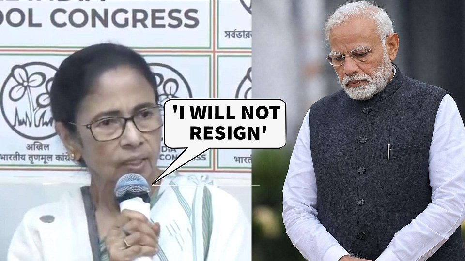 Mamata Banerjee addressing media in Kolkata after West Bengal election results