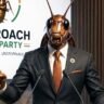 Illustration representing the Cockroach Janta Party movement and online political satire in India