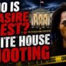 Thumbnail graphic showing “Who Is Nasire Best?” beside the White House after a shooting near the security perimeter in Washington, DC.