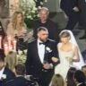 Taylor Swift and Travis Kelce walk together after their wedding ceremony at Madison Square Garden in New York City on July 3, 2026.