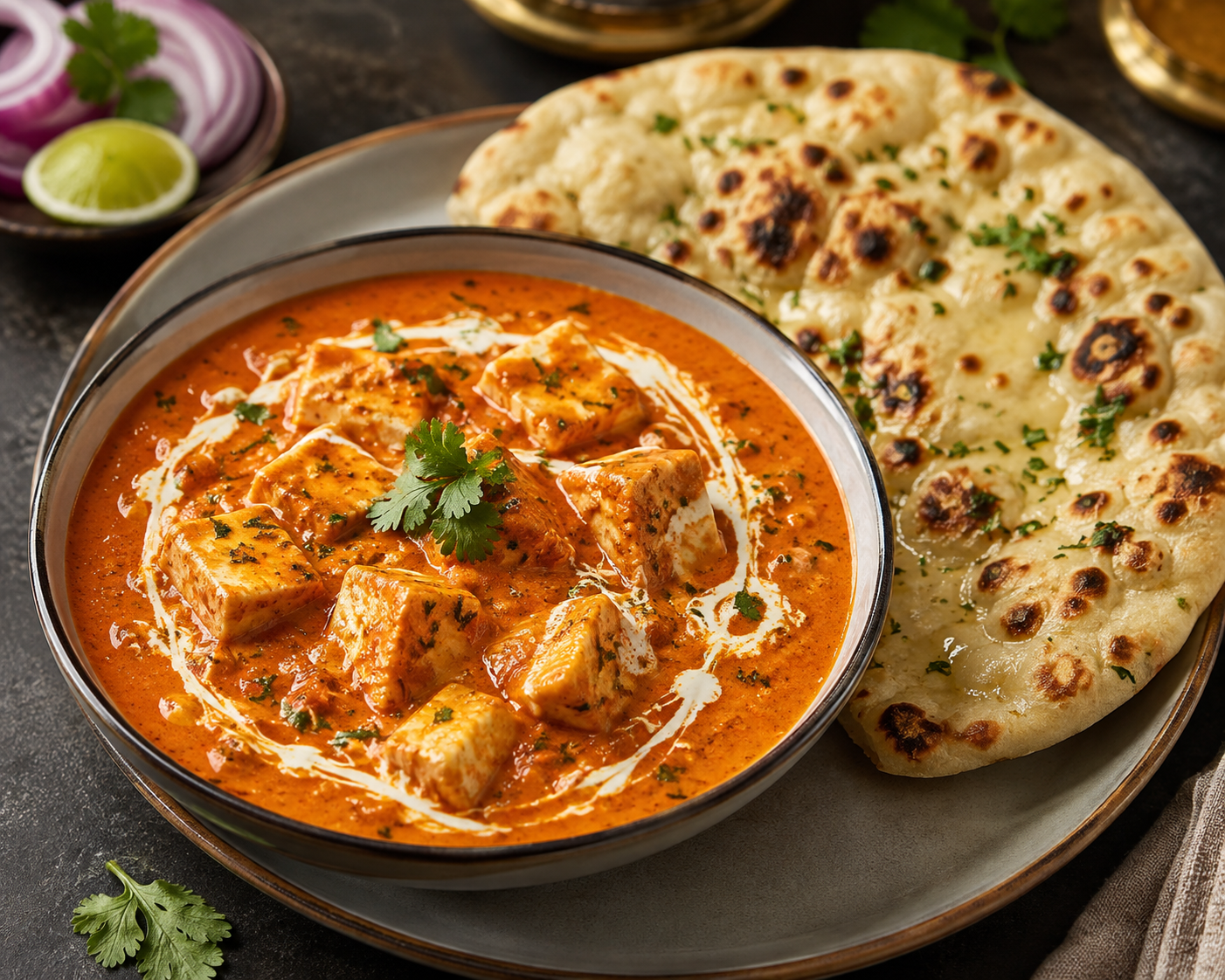 Shahi Paneer with Naan – Traditional Punjabi Recipe