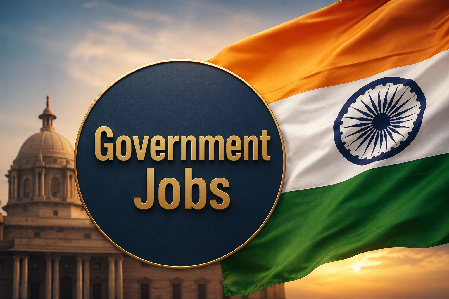 Government Jobs after 12th in India with Indian national flag