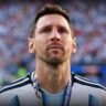 Lionel Messi in Argentina jersey during his international football career