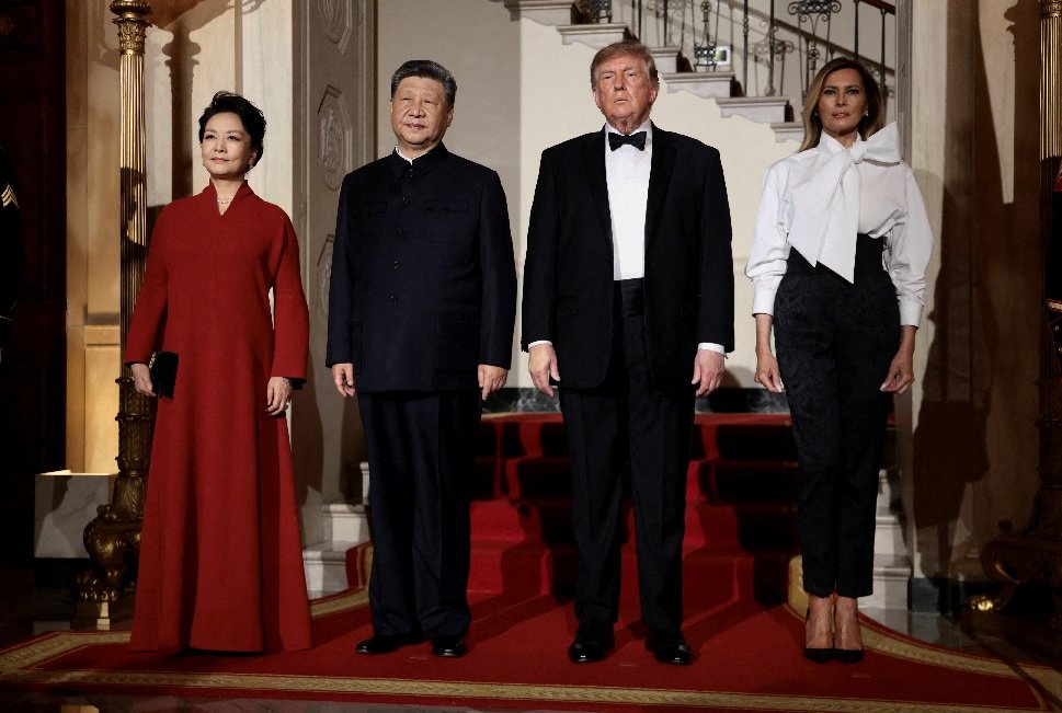 Xi Jinping and Donald Trump during their three-day Washington summit