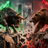 Indian stock market facing volatility and competing market pressures