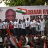 Protesters gather in Delhi during demonstrations against Chief Election Commissioner Gyanesh Kumar