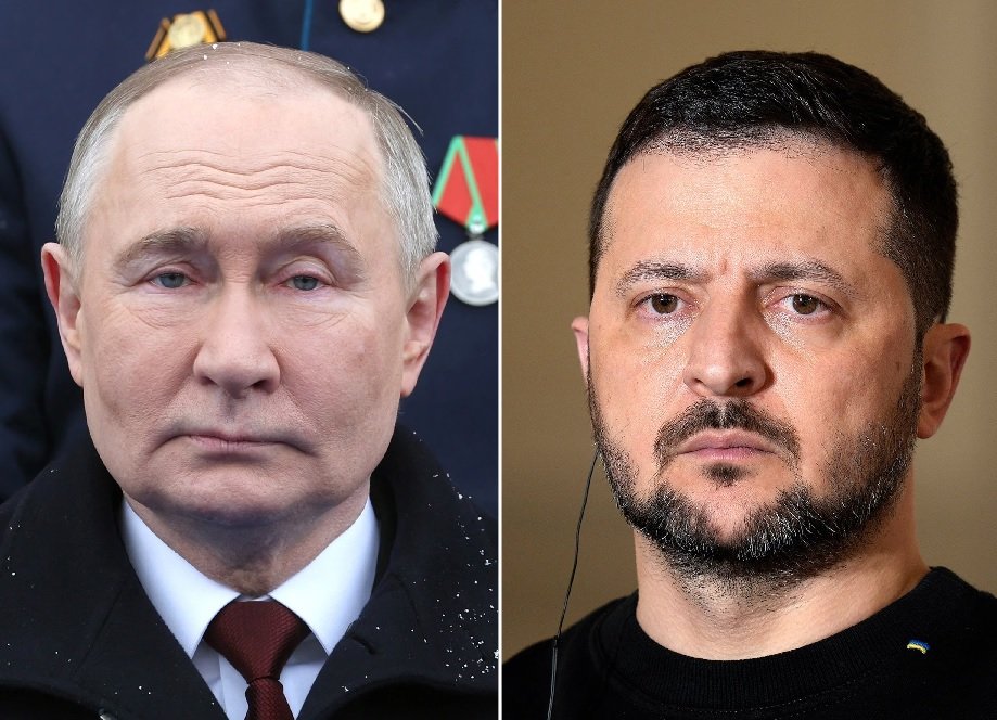Vladimir Putin and Volodymyr Zelenskyy face each other amid debate over a ceasefire and Ukraine’s presidential elections.