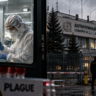 High-security laboratory and Russian anti-plague institute building illustrating the investigation into a laboratory worker's unexplained death.