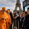 BAPS religious delegation and Eiffel Tower staff during controversial Paris visit